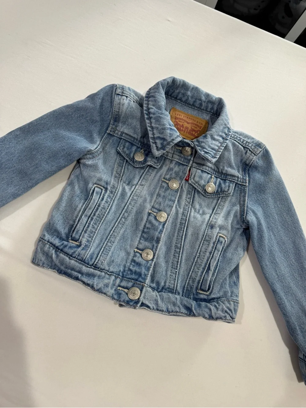 Levi’s Toddler Light Wash Denim Trucker Jacket Size 2T Classic Jean Jacket